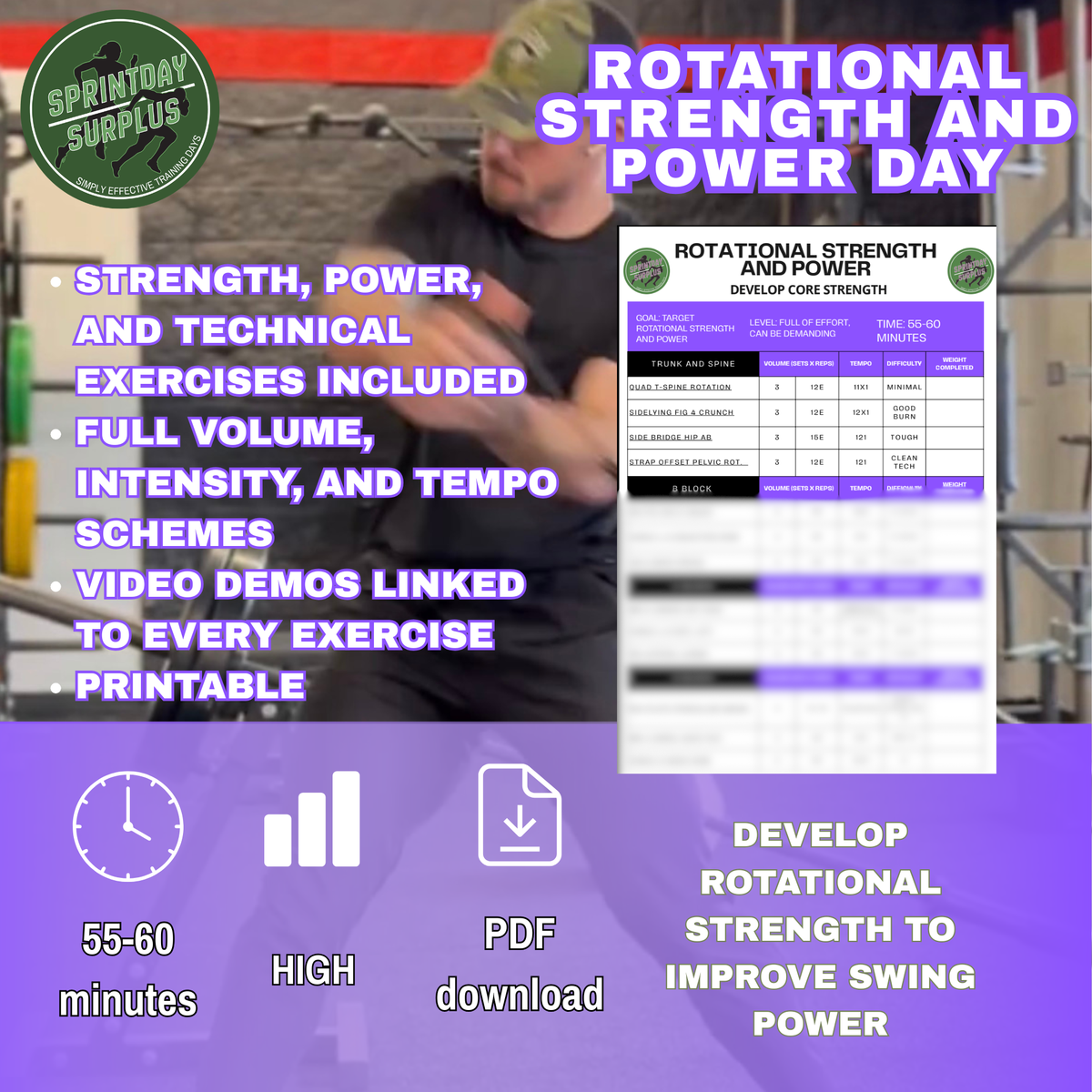 Rotational Strength and Power Day #3